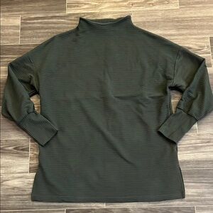 Tribal Olive Ribbed Turtleneck Sweater size S